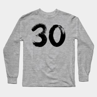 Number 30 Long Sleeve T-Shirt